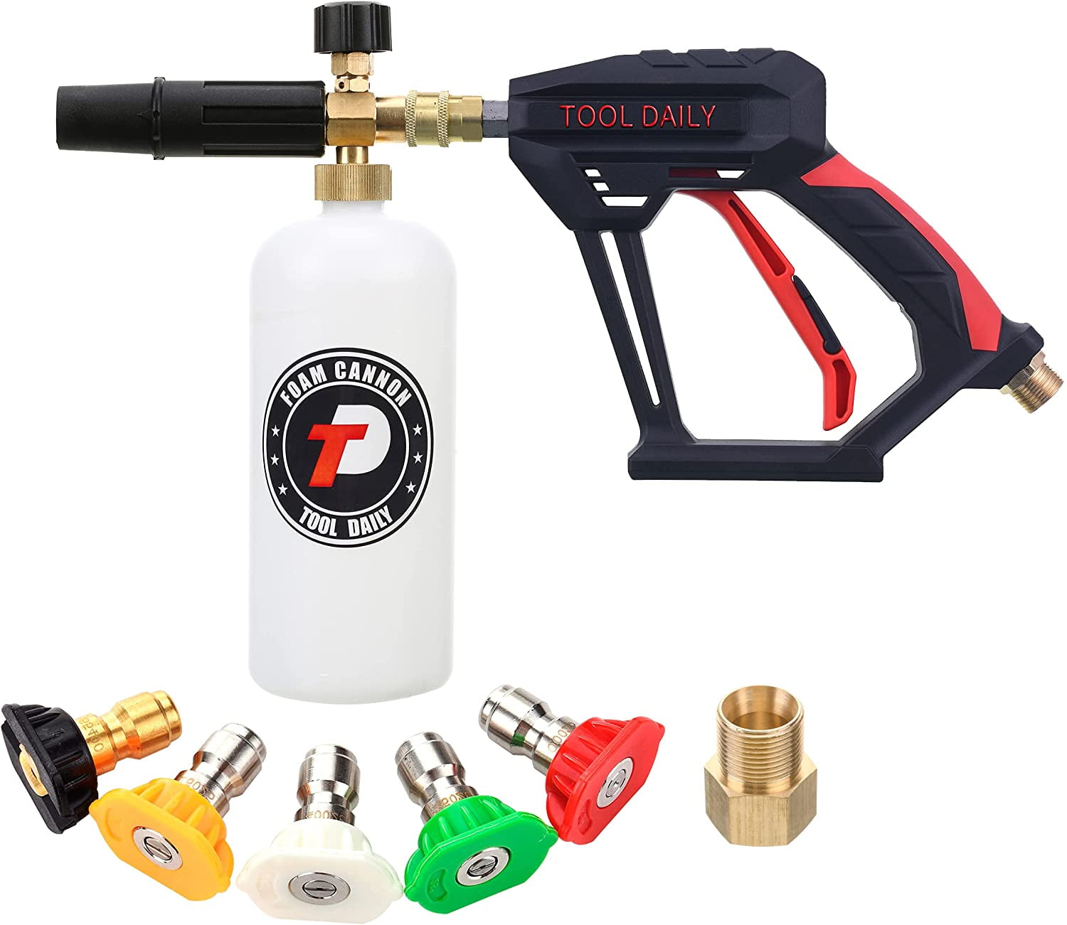 Adjustable Foam Cannon with Quick Connector and Nozzle Tips