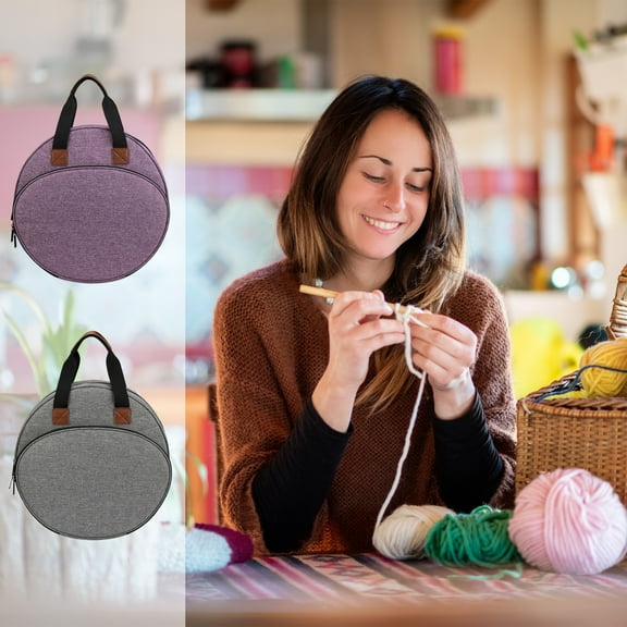 Yulucky Craft Hobby Storage Bags Cases Tool Embroidery Storage Bag Multi Layer Embroidery Stitch Organizer Portable Storage Bag for Thread and Black