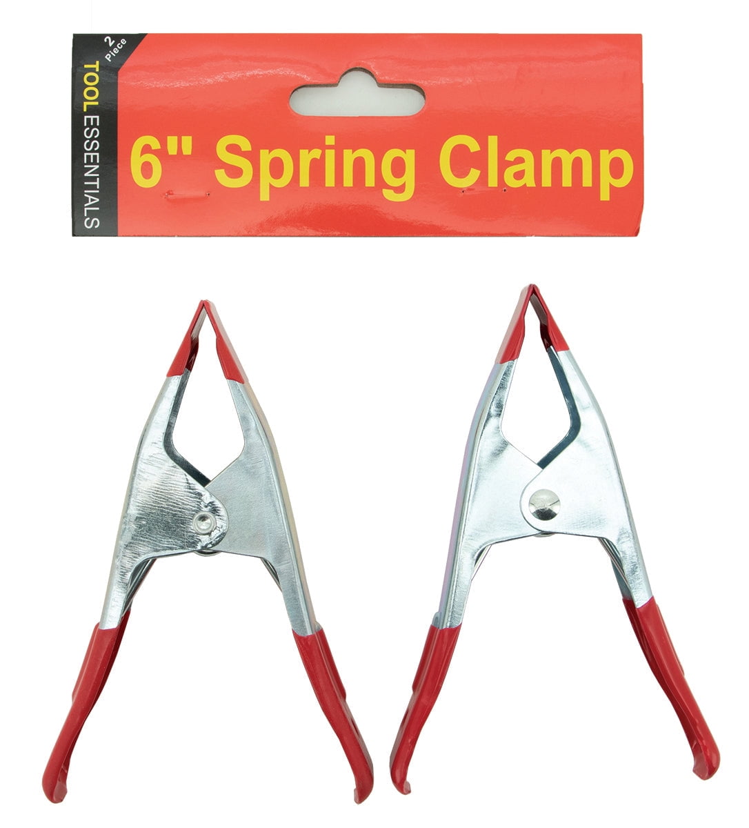 Tool Essentials 2pc 6" Metal Spring Clamp with Non Marring PVC Grips ...
