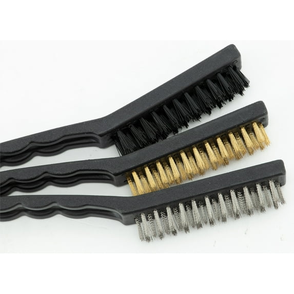 Tool Essentials 3pc 9" Wire Brush Set, Plastic Handles