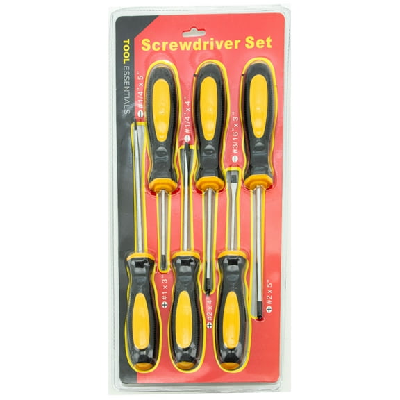 Tool Essentials 6pc 3", 4", & 5" Screwdriver Set