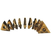 Tool-Flo 43TNMA Grade GP50, 2.39mm Cutting Width Carbide Grooving Insert 0.215" Max Depth of Cut, Right Hand, TiN Finish