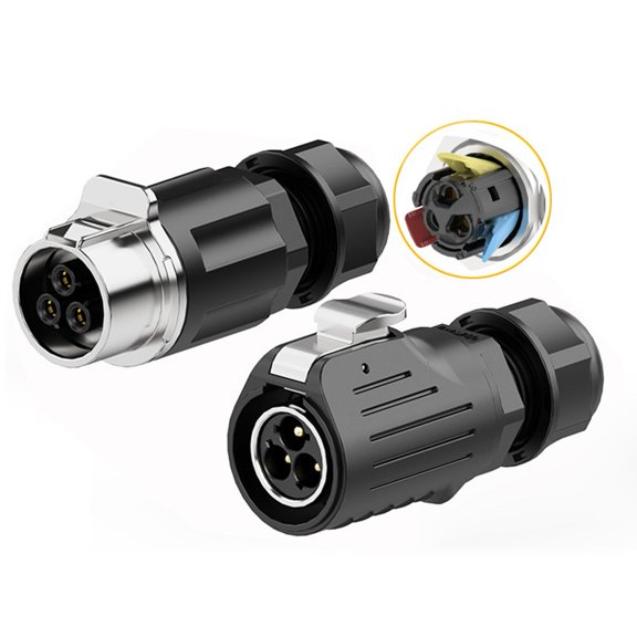 Tool-Free Assembly Circular Connector IP68 Rating Water And Dust Resistant 2.5-4.0mm Cable Range IP68 Waterproof Connector