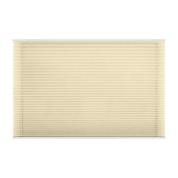 Tool-Free Cordless Pleated Shades with Clamp Brackets Light Filtering Top Down Bottom Up Pleated Blinds for Window Size 47" W x 20" H, Brown