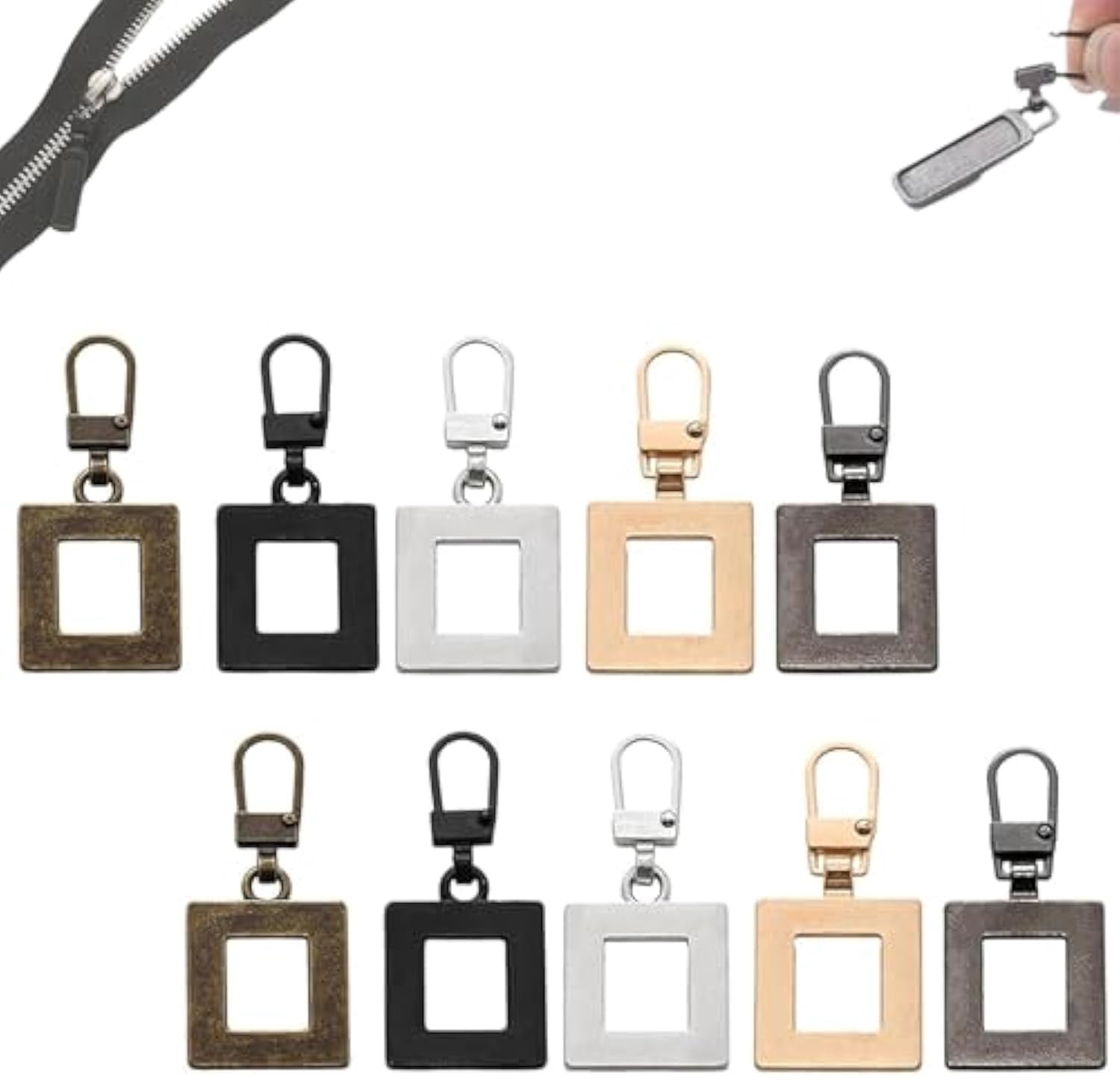 Tool-Free Detachable Stylish Zipper Pull, Zipper Handle Mend Fixer Tab ...