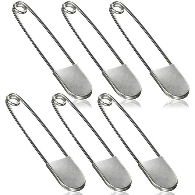 Tool Gadget Large Safety Pins, 3inch Safety Pins, 2PCS Stainless Steel