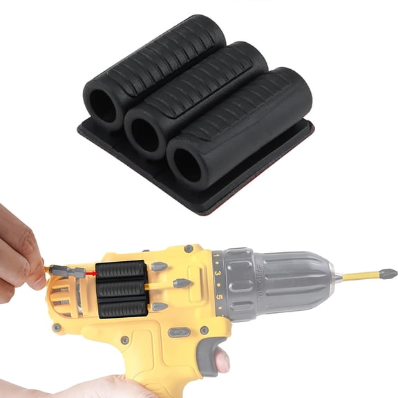 Tool Holster Bit Gripper, Drill Bit Holder for Power Drill and Driver, Adhesive Bit Holder for Impact Driver, Portable Drill Bit Organizer
