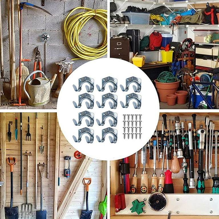 Tool Hooks & Screws | Garage Garden Shed Wall Bike Hanging Storage Utility