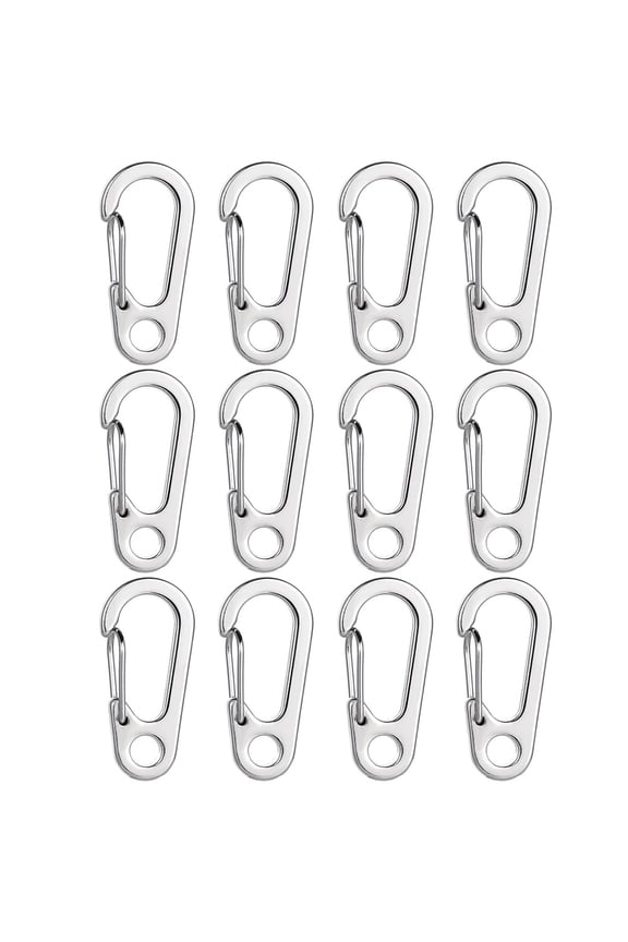 Tool Key Ring Belt Holder Heavy Duty Chain for Keychain Accessories Concise Loop Alloy 12 Pcs
