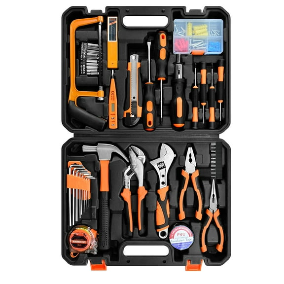 Tool Kit 148 Piece, General Household Basic Hand Tool Set with Storage Case Ideal for Home Repairing, Maintenance and DIY Projects