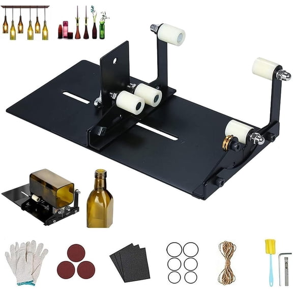 Tool Kit Adjustable Glass Bottle Cutter Kit, Stainless Steel Fix Bottle Cutter For Cutting Various Sizes & Shapes Of BottleRound, Square, Oval Bottle & Bottle Neck.