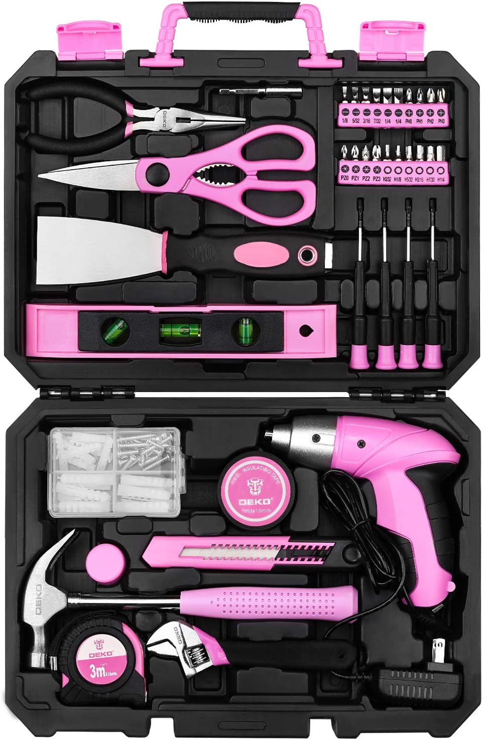 Tool Kit Box Drill Set：XIYI Home Mechanic Toolbox with 12V Power