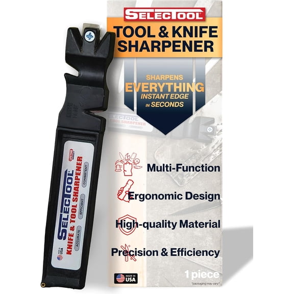 Tool and Knife Sharpener MultiTool Blade for Kitchen Knives, Pocket Knife, Tools, Scissors, Axes & More, EDC Gadgets Outdoor Hunting Fishing, Effortless, Made in USA, 1 pc
