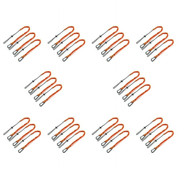 Tool Lanyard,30 Pcs Safety Lanyard with Carabiner,Shock Absorbing Safety Lanyard Adjustable Safety Lanyard