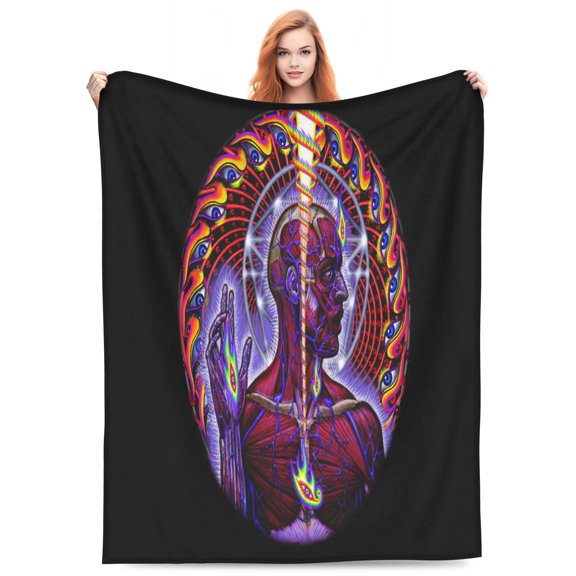 Tool Lateralus Bed Blanket 3D Printed Throw Blanket Lightweight Super Soft Air Conditioning Room All Season Blanket Sofa Couch Bed Fans Cartoon Blanket 80"x60"