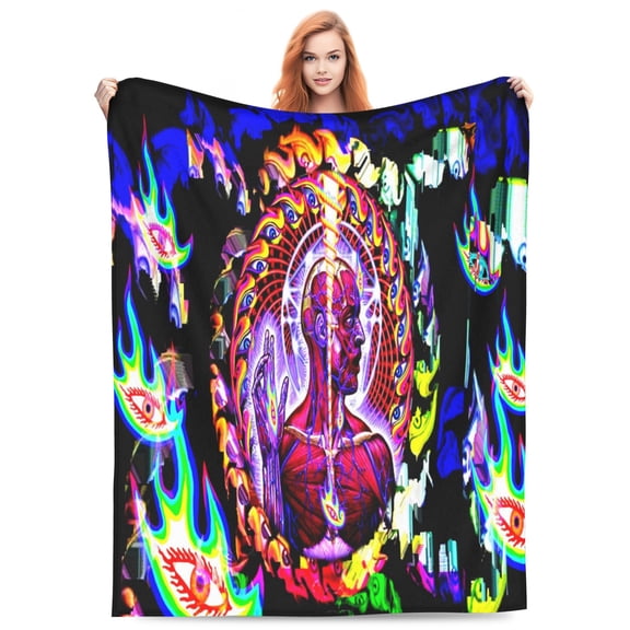 Tool Lateralus Bed Blanket 3D Printed Throw Blanket Lightweight Super Soft Air Conditioning Room All Season Blanket Sofa Couch Bed Fans Cartoon Blanket 80"x60"