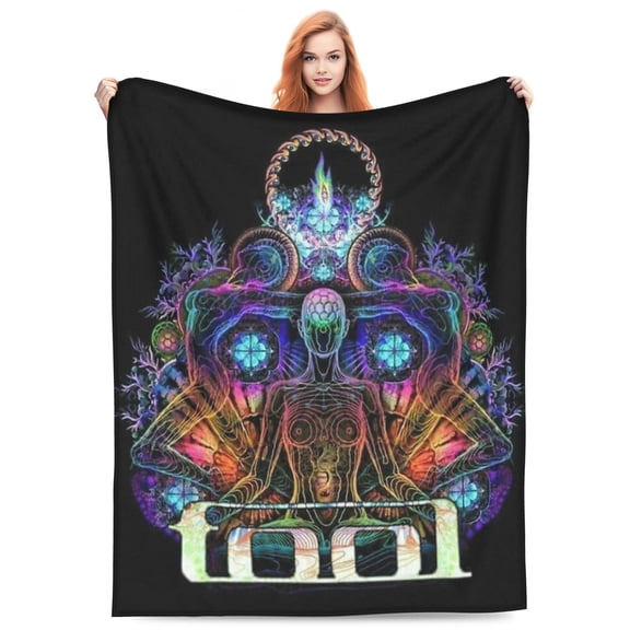 Tool Lateralus Bed Blanket 3D Printed Throw Blanket Lightweight Super Soft Air Conditioning Room All Season Blanket Sofa Couch Bed Fans Cartoon Blanket 80"x60"
