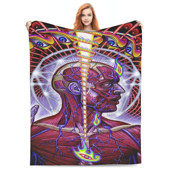 Tool Lateralus Bed Blanket 3D Printed Throw Blanket Lightweight Super Soft Air Conditioning Room All Season Blanket Sofa Couch Bed Fans Cartoon Blanket 80"x60"