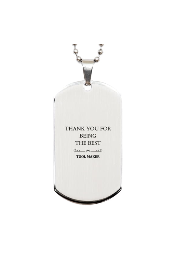 Tool Maker Engraved Silver Dog Tag - Perfect Gift for Veterans Day, Birthday, or Graduation to Express Gratitude