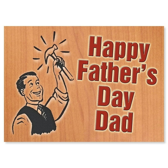 Current Tool Man Father’s Day Greeting Card with White Envelope, Happy Greetings for Any Father, Grandfather, Son, Husband, Brother, Uncle, or Step Dad, Large 5"x7" Single Card