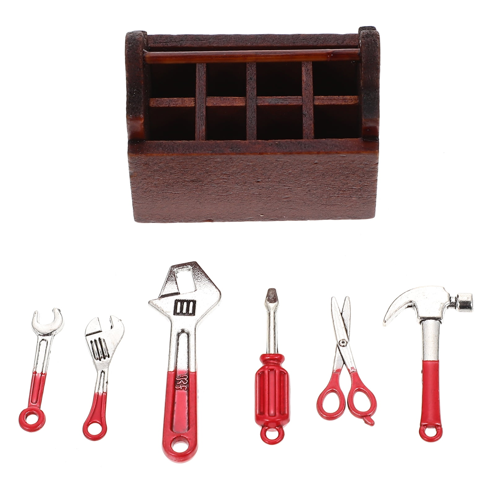 1:12 Scale Mini 9pc Hand Tool Set Dollhouse Supply Fairy Garden Decor Accessory 1:12 Scale Mini 9pc Hand Tool Set Dollhouse Supply Fairy Garden Decor Accessory