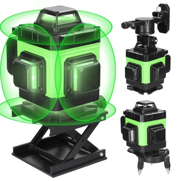 Tool Multifunctional 16 Lines Level 3 Self-leveling Machine Rechargeable Lithium Battery Leveling Tool Omnidirectional Ground Wall Sticker Waterproof Home Improvement Tools Set