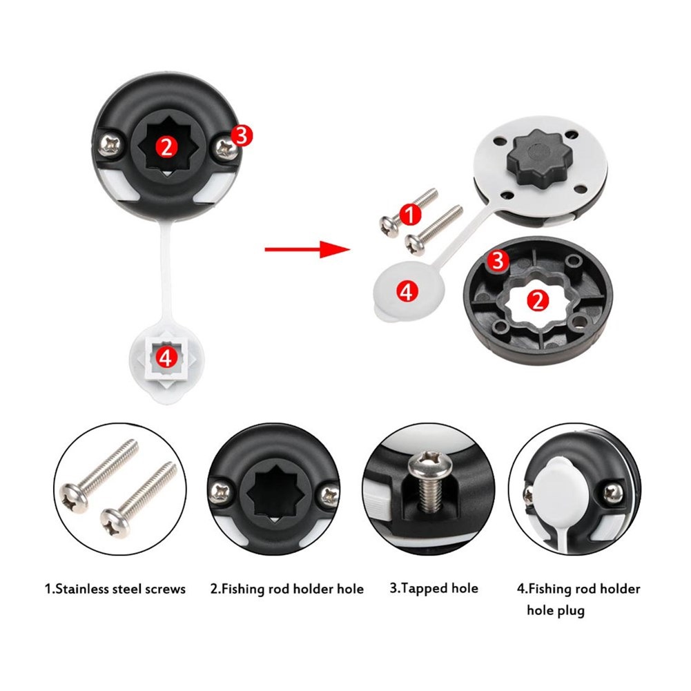 Tool Nylon Accessory Kayak Accessory Kayak Mount Outdoor Tackle Screw Canoe Nylon Mount Small