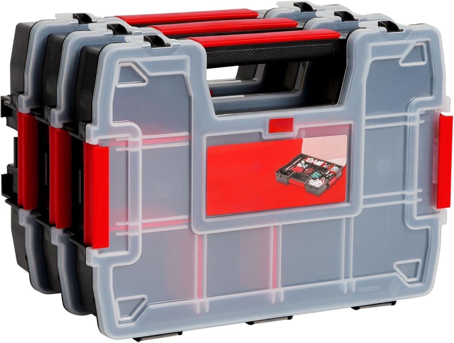 Tool Organizer, 2-Packs with 14-Compartments, Lid Includes Secure Latch (CMST60944M)