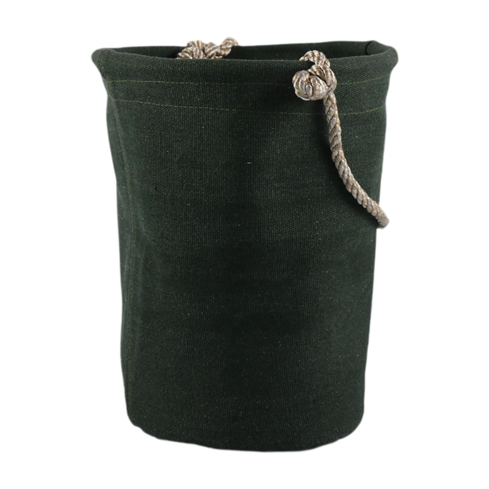 Tool Organizer Bag Canvas Bucket Carrier Foldable Storage for Home Gardeners Electricians and Plumbers