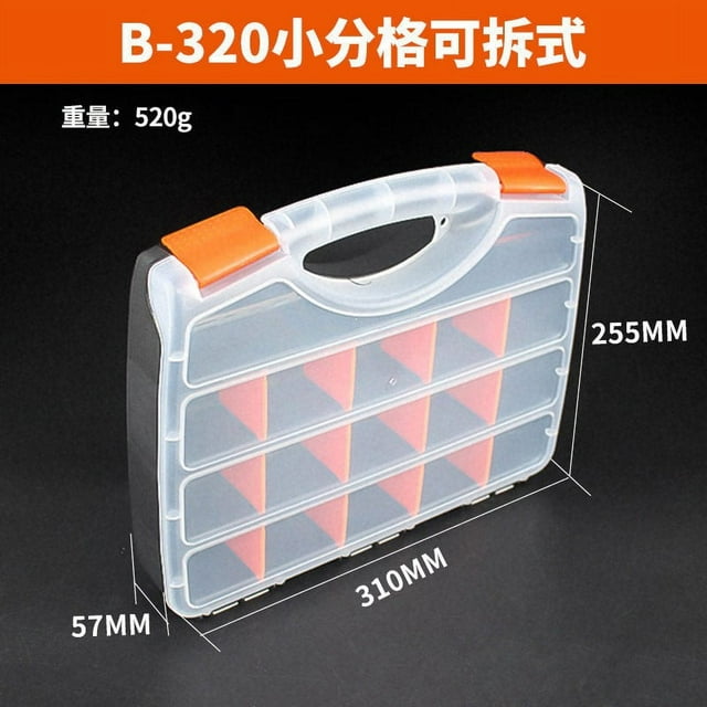 Tool Organizer Box Transparent Electronic Component Organizer