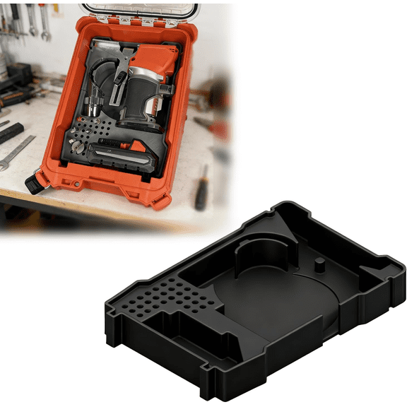 Tool Organizer Insert Compatible with Milwaukee M18 Compact Router, Compatible with Packout Toolbox, Liner with Dividers for Bits and Battery