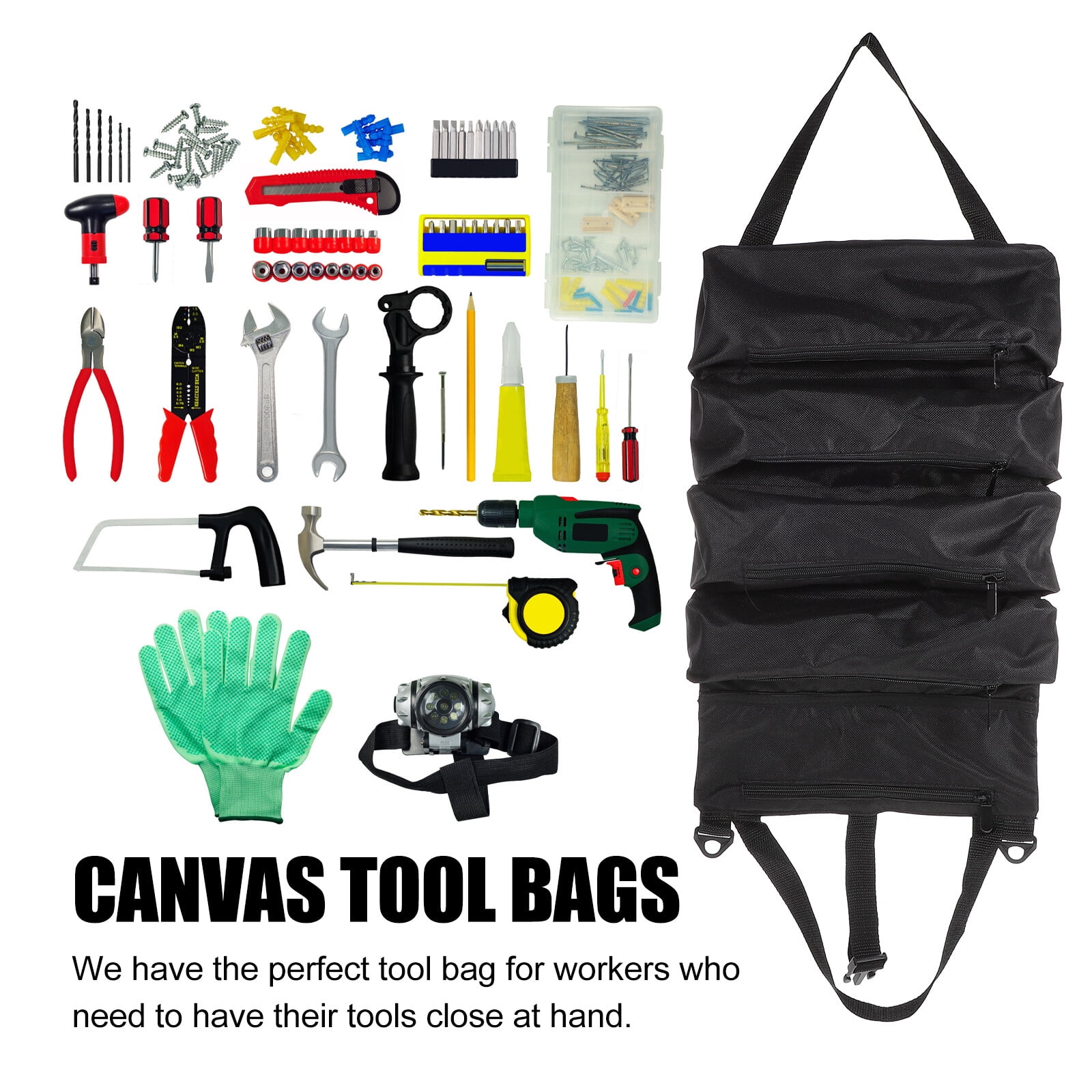 Tool Pouch Shoulder Multipurpose Storage Bag Utility Tool Bag Foldable