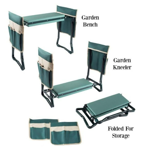 Tool Pouches & Handles Gardening Kneeling Bench-Foldable Foam Pad Stool, Green
