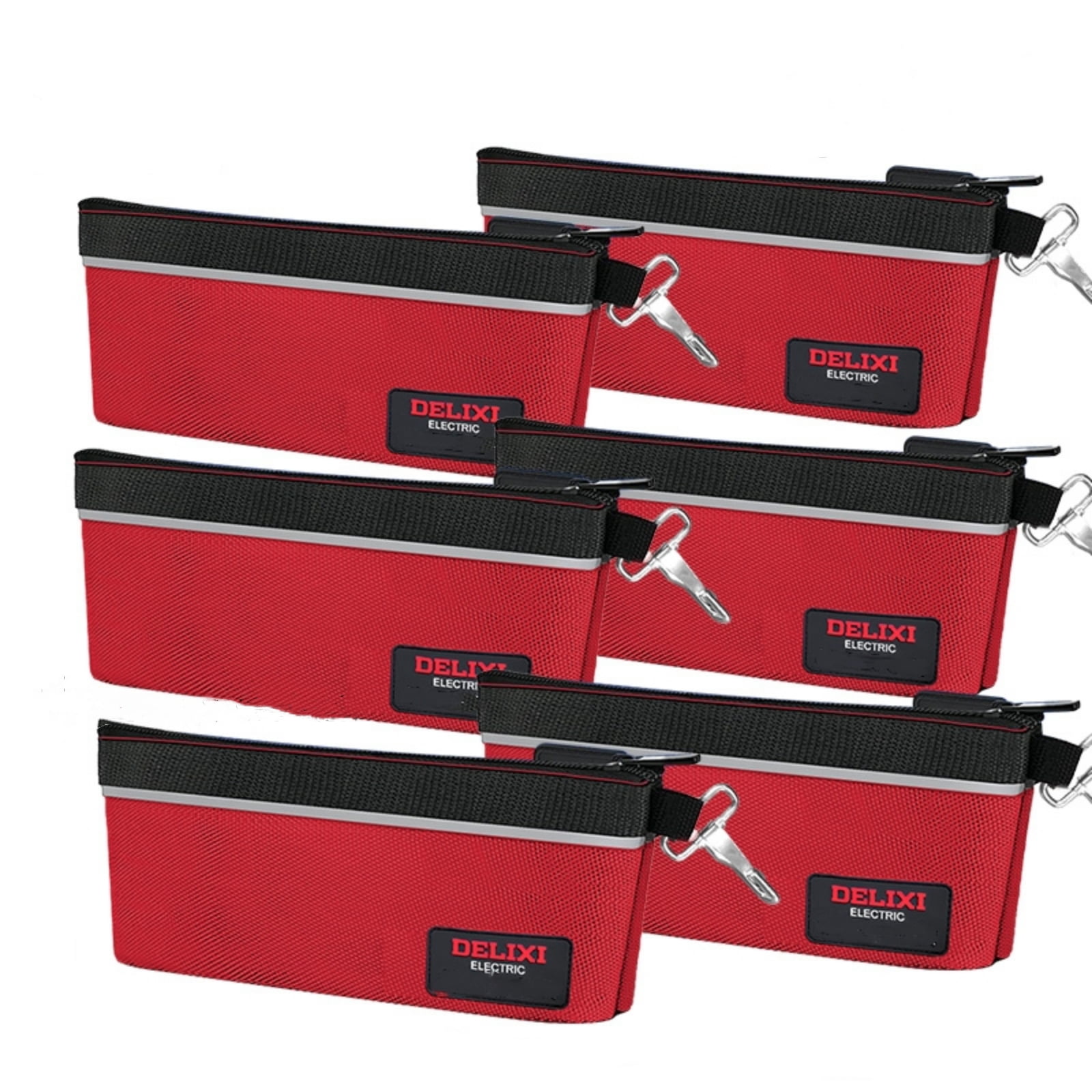 Tool Pouches with Zipper, 1680D Double-layered Oxford Small Tool Bags, Waterproof Utility Bag Zipper Pouch for Tool Organizers and Storage (6 Pack Combo)
