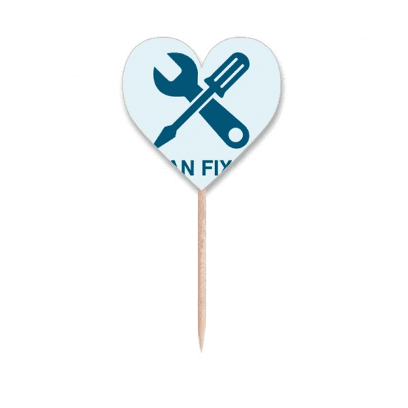 Tool Repair Screw Confident Toothpick Flags Heart Lable Cupcake Picks