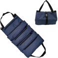 thumbnail image 1 of Tool Roll Bag, Multi-Purpose Tool Roll Up Bag, Car Tool Roll Storage Bags with 5 Zipper Pocket Design for Home Car Camping Gear Deep Blue, 1 of 6