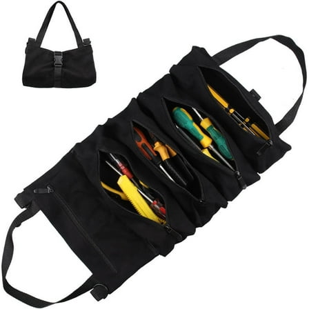 Tool Roll Bag Rolling Tool Bag Durable lectrician Special Repair Storage Bag Portable Tools Roll Organiser(Green)