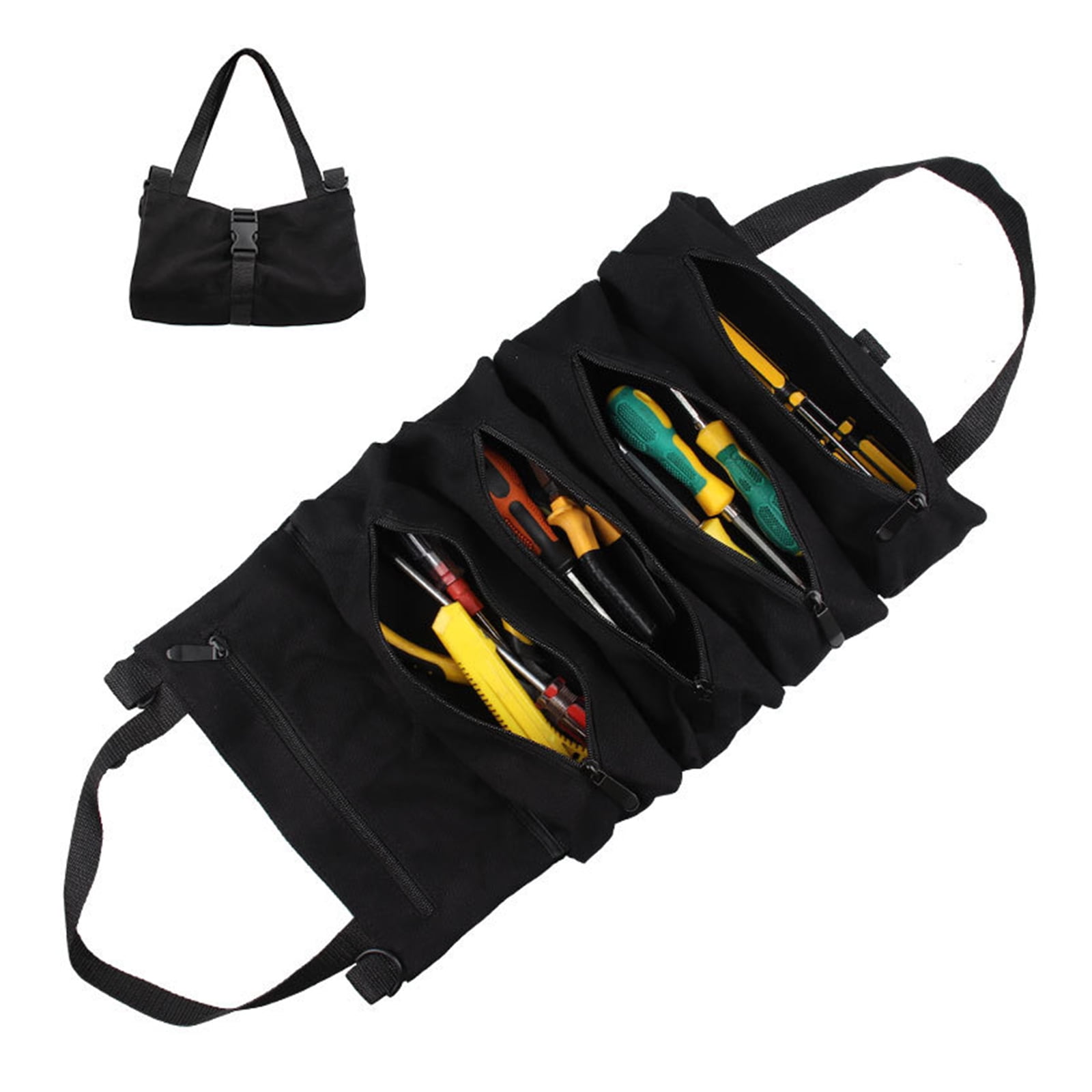 Tool Roll Bag, Tool Bag Small Tool Bag with Detachable Pouches, Heavy ...