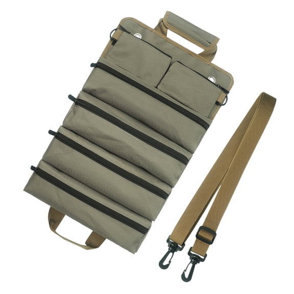 Tool Roll Bag Tool Roll Up Pouch Bag Tools Tote Bag Pockets Tool Pouch Sling Tool Organizer Bucket Wrench Roll Up