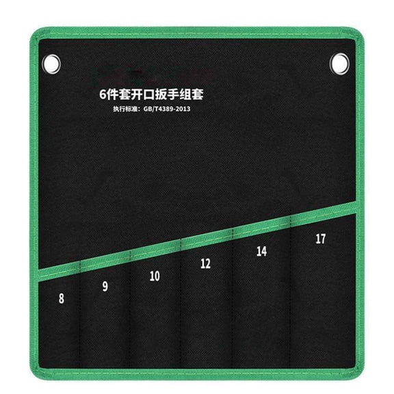 Tool Roll Pouch with Labeled Wrench Sleeves and Roll-Up Carry for Mechanics, DIY Repair, and Shop Storage Use Daily