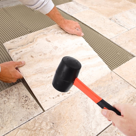 RENACLIPY Rubber Mallet Hammer with Non- Fiber Handle, 1Pc Tool for Home, , and Workshop Use