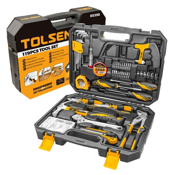 Tool Set Home Mechanic Tool Kit, Screwdriver,Hammer, Ratchet, Drill Bits,Hex Key,Tape Measure,Toolbox Storage Case, Hand Household Tool Set for College,Starter,Beginner