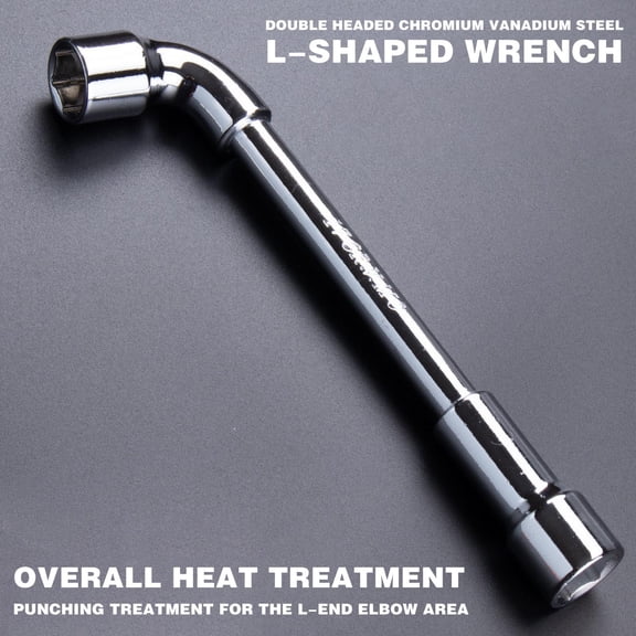 Tool Set Mechanic Tool Sets L Shaped Angled Hex Socket Wrench Plated Double-Head Elbow Wrench Set for Repair (6Mm,7Mm,8Mm,9Mm,10Mm) Hex Head Socket Set
