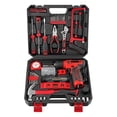 thumbnail image 1 of Tool Set - Tool Kit With 8V Cordless Drill, 129 Piece Tool Box With Drill, Home Tool Kits For Men & Women, Hand Drill Set, 1 of 7