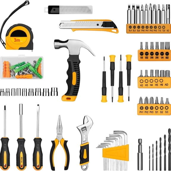 Tool SetTool Kit with 8V Cordless Drill,Tool Box with Drill,Hand Drill Set for Men & Women,Home Tool Kits for House Repair,Handyman,DIY 126 Piece