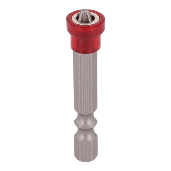 Tool Steel 1/4 Inch Hex Shank Drywall Dimpler Bit for PH2 Cross Screws, Automatic Depth Stop Screwdriver Bit for Power and Cordless Drills, Prevents Drywall Board Damage, Red Grey