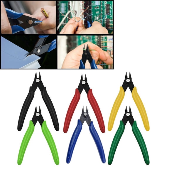 Tool Steel Diagonal Pliers Diy Electrical Wire Cable Cutters Nipper Strippers Black Fangkenuo