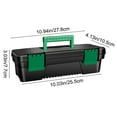 thumbnail image 1 of Tool Storage Box 10-Inch Heavy-Duty Tool Box with Removable Tray & Double Locking Latches Impact-Resistant Plastic Case for Home/Car Maintenance Heavy-Duty Organizer, 1 of 8