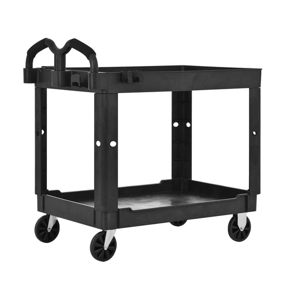 Tool Storage Cart New Type Large and heavy duty Tray Top Service Cart with Wheels, Multipurpose use for indoor and outdoor,total capacity of 550 lbs,with 5-inch non-marking thermoplastic rubber caste