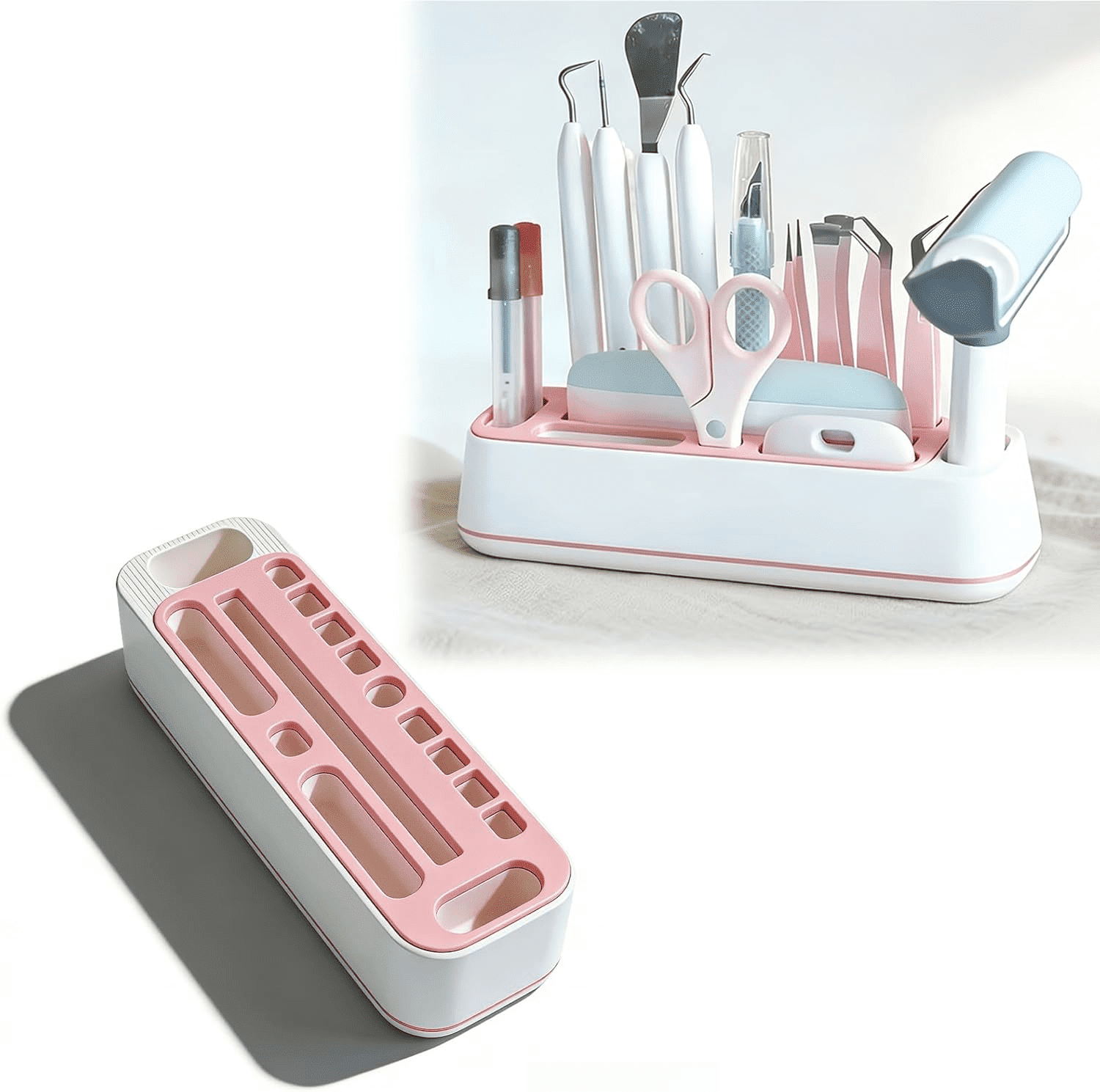 Tool Storage Organizer Compatible with Cricut Maker, Craft Organization Box with Compartments for Pens Blades Accessories, Craft Room System